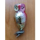 Елочная игрушка сова на прищепке