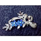 С рубля без мц. брошь "Сирень". 4.5х3см.
