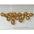 Бусинки с жёлтым напылением с рубля .