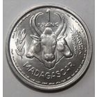 Мадагаскар. 1 франк 1958 год  KM#3   Тираж: 2.600.000 шт