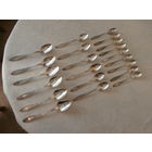 Набор мельхиоровых ложек 21 штука: 6 столовых, 6 десертных, 9 чайных СССР.