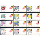 Китай - 1988г. - новогодние тематические конверты, FDC/КПД - 12 конвертов с гашением первого дня - . #3-WB--CP-8