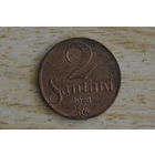 Латвия 2 сантима 1928