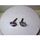 С рубля без мц. запонки фиолетовые 10гр. "БЗвезда875"пр. 6ПЗ