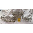Плетёные из мельхиора корзинка для фруктов.,конфетница и пирожница. .