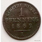 Пруссия 1 пфенниг 1869