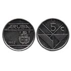 Земля Аруба (автономное государство Королевства Нидерландов). 5 центов 1992