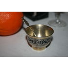 ИКОРНИЦА СЕВЕРНАЯ ЧЕРНЬ ЗАВОД СЕРЕБРО 875 С ЛОЖКОЙ