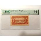 Чехословакия 1 крона 1944 год PMG 64 UNC