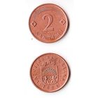 2 сантима Латвия  2009 год