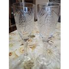 Бокалы хрустальные 2 шт., винтаж