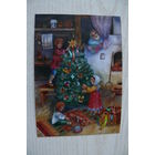 Румянцева Екатерина, Новогодняя открытка, Наряжаем ёлку, 2015, чистая (изд. Россия).