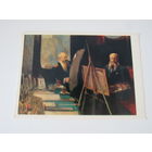 Е.И. Столица "Адмирал С.О. Макаров и художник В.В. Верещагин" Живопись. Открытка СССР. 1976 г.