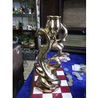 Подсвечник, фаянс, 21 см.