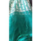 Платок изумрудный с бусинами, шифон