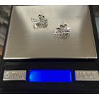 Серьги серебро фианиты пуссеты 925 зубр