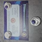 Монетовидный жетон из серии солнечная система, польский вариант серебро нептун