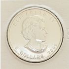 С 1 рубля без мц Канадский кленовый лист 2009 Canada 5 dollars серебро 999