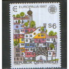Полная серия из 1 марки 1987г. Австрия "СЕРТ. Дом Хундертвассера в Вене" MNH