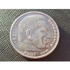 5 рейхсмарок 1935 Берлин A Третий рейх! Рейхспрезидент Германии Пауль фон Гинденбург! Серебро 13,88 грамма 900 пробы 0,402 унции! ВОЗМОЖЕН ОБМЕН!