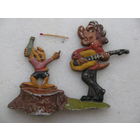 Статуэтка Волк и Заяц. силумин