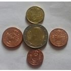 Набор евро монет Австрия 2014 г. (1, 2, 5, 10 евроцентов, 2 евро)