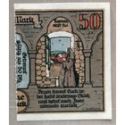 Германия 50 пфеннигов 1921 год, Хальберштадт, редкая надпечатка на половинке нотгельда