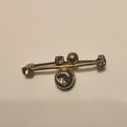 СССР оригинальная брошь с позолотой и стразами. В ремонт