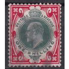 80.Br. Великобритания. Эдуард VII. 1Sh. 1902 г. Стандарт. Mi.#114A.