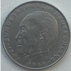Германия 2 марки 1972 г. D. Конрад Аденауэр. 20 лет Федеративной Республике (1949-1969)