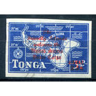 Британский протекторат - Королевство Тонга - 1967г. - ландшафты, карта, авиапочта, 23 S - 1 марка - гашёная [Mi 226]. #4-B5-106-A-2