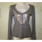 Лонгслив Fishbone с серебристым принтом, р.44 (М)