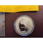 Большая белая цапля  10 рублей 2008, Серебро 925