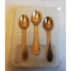 Набор чайных ложек, 6 шт, нерж, позолота, СССР