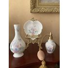 Ваза Пульверизатор Тарелка Цветной горошек Aynsley Англия 60-е Цена снижена