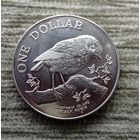 Werty71 Новая Зеландия 1 доллар 1984 Елизавета 2 Чёрный Робин Птица Редкая 1 Крона