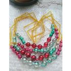 Ёлочные бусы из стекляруса СССР.2 штуки