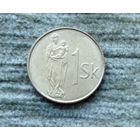 Werty71 Словакия 1 крона 2005 Блеск Мадонна с младенцем