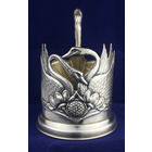 СЕРЕБРЯНЫЙ ПОДСТАКАННИК ПАРА ЛЕБЕДЕЙ, МОДЕРН, РАННИЙ СССР