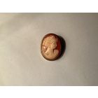 Брошь Кулон Антикварная Камея на ракушке Серебро Германия Антик