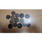 Медные монеты. 1 копейка разных эпох. 14 штук
