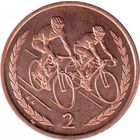 Остров Мэн 2 пенса 1998 UNC