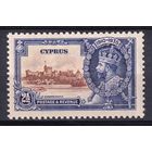 79.BrK. Великобритания. Колонии. Кипр. Серебряный юбилей. Георг V. 1935 г. 2 1/2Pia. Mi.#131.