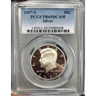 50 центов 2007 S США pr69dcam PCGS серебро