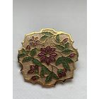 Брошь Цветы  Клуазоне эмаль Fish  Англия 60-е