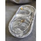 Бусы и серьги Аврора Бореалис Aurora Borealis Чехословакия в золотом варианте