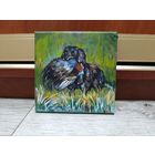 Авторская картина 15x15 темпера