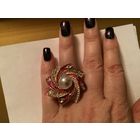 Брошь Кольцо для платка Цветок