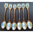 Ложки чайные сувенирные Москва, СССР, эмаль