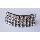 Брошь 70-е годы. Чехословакия. Кристаллы. Размер 3,8 см на 1,5 см